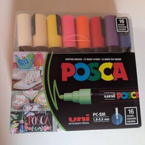 NIB- Uni Posca Water Based Paint Markers- 16 Pack